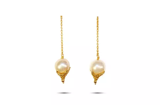 Fireworks Yellow Gold & Diamond, Drop or Stud 2- Part Earrings