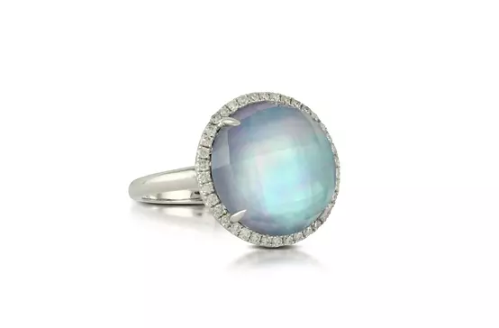 Doves Ivory Sky Diamond Cocktail Ring