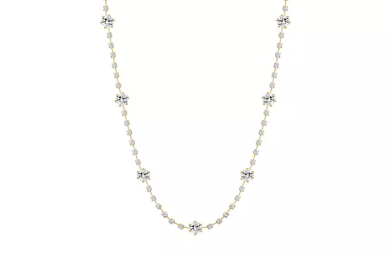 Aria Alternating Eco Diamonds Fancy Tennis Necklace