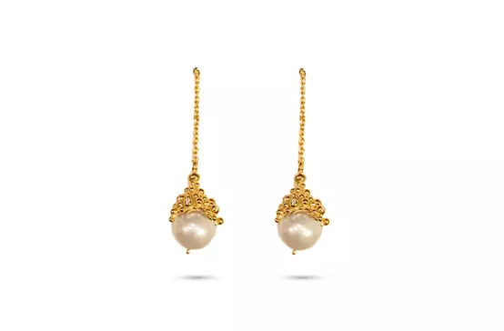 Caviar Collection Cultured Pearl Drop Earrings