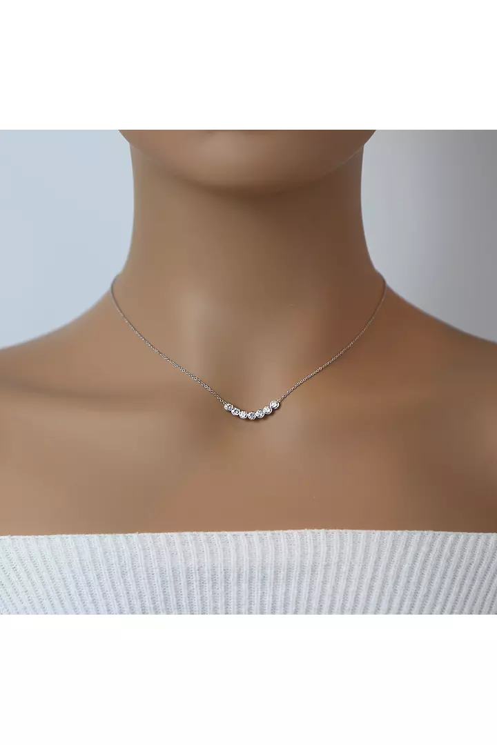 All Smiles White Gold Diamond Necklace