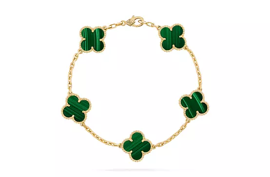 Van Cleef Green Malachite Alhambra Bracelet