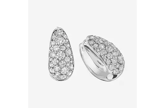 Monaco Dome Pave Eco Diamond Puff Earrings