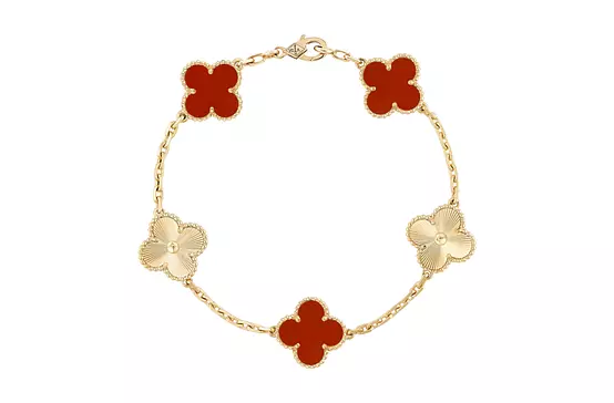 Van Cleef and Arpel Red Alhambra Bracelet