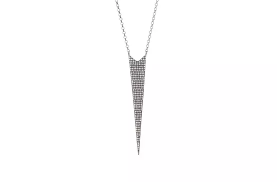 Diamond Dagger Black Rhodium Necklace