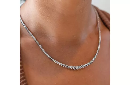 20 carats Riviera Eco Diamonds Graduated Tennis Necklace