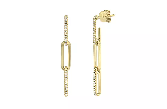 Paper Clip Drop Earrings