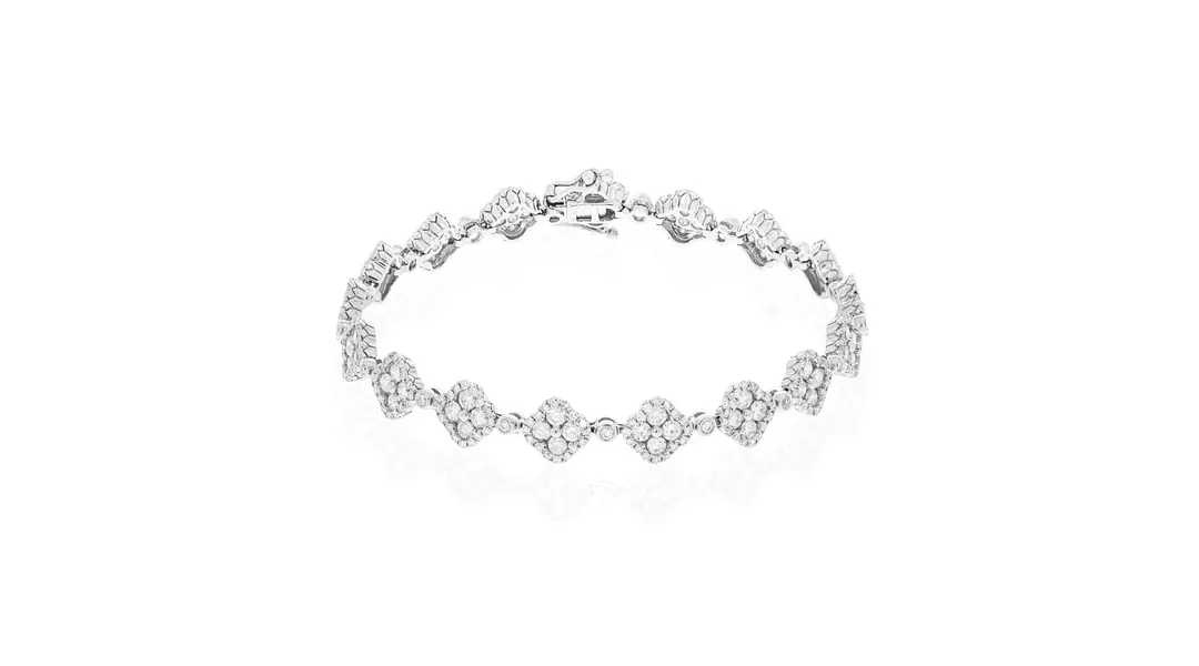 Clover Clusters Diamond Pave Bracelet
