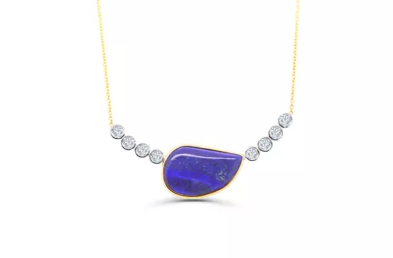 Lapis Dreams Diamond Necklace