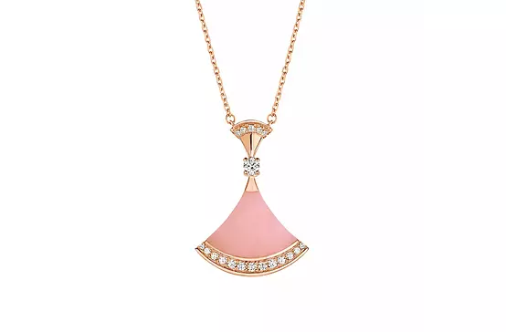 BULGARI Diva's Dream Pink Opal Pendant Necklace