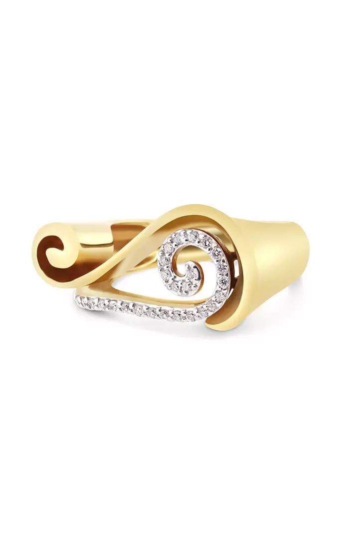 Diamond Violin Cocktail Ring