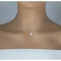 Diamond Teardrop Pendant Petite