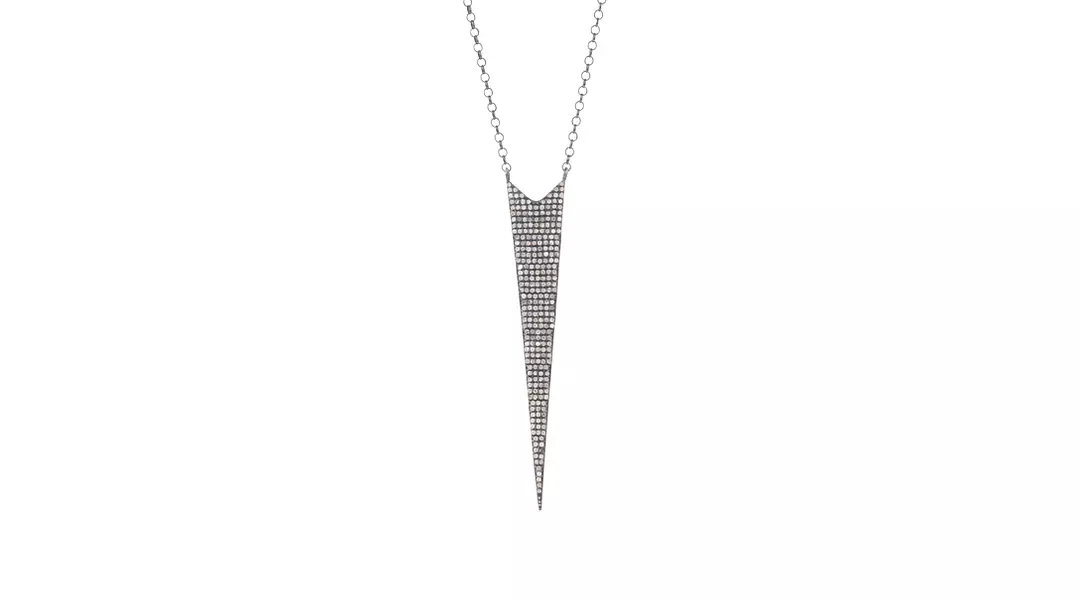 Diamond Dagger Black Rhodium Necklace