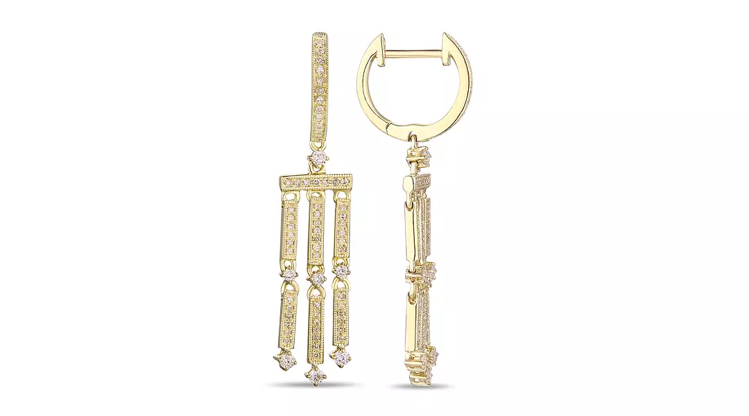 Art Deco Diamond Cocktail Earrings