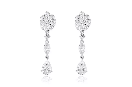 Florette Diamond Drop Earrings