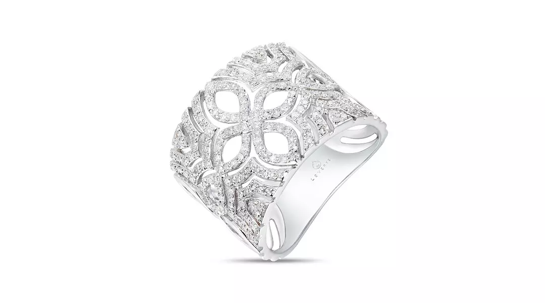 Clover Pave Diamond Fashion Ring