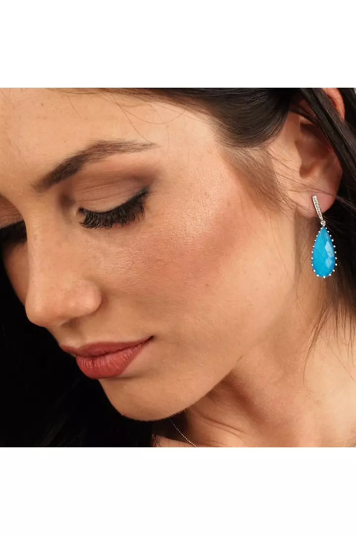 Doves St Barth's Blue Turquoise Earrings