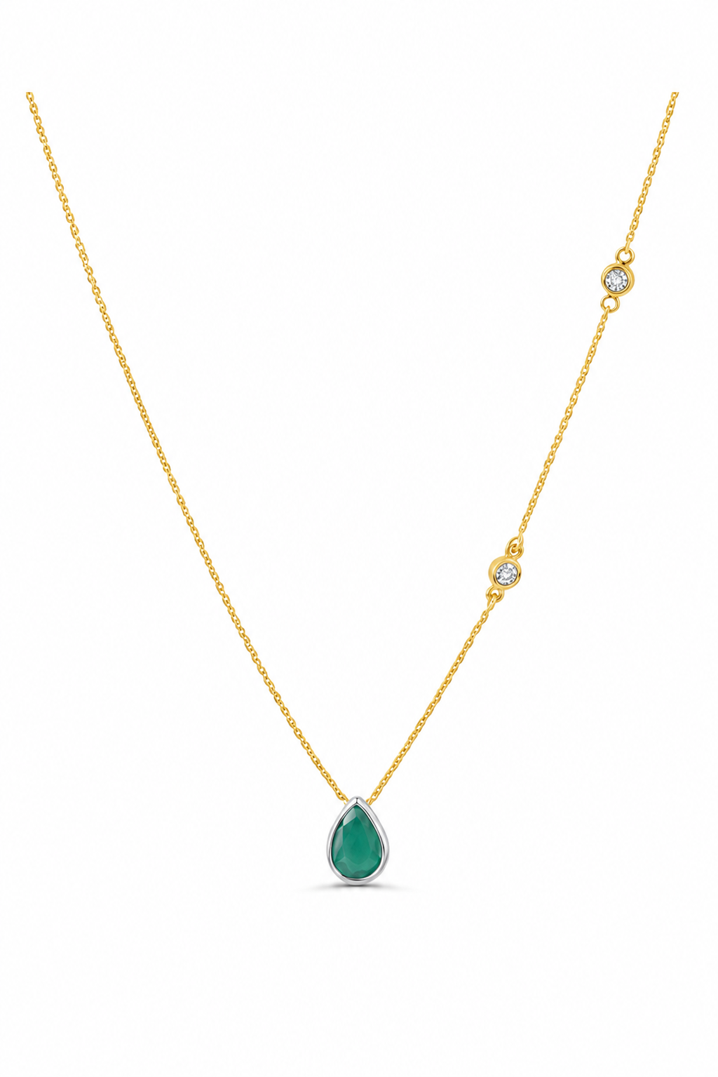 Natural Brazilian Green Emerald and Diamond Pendant