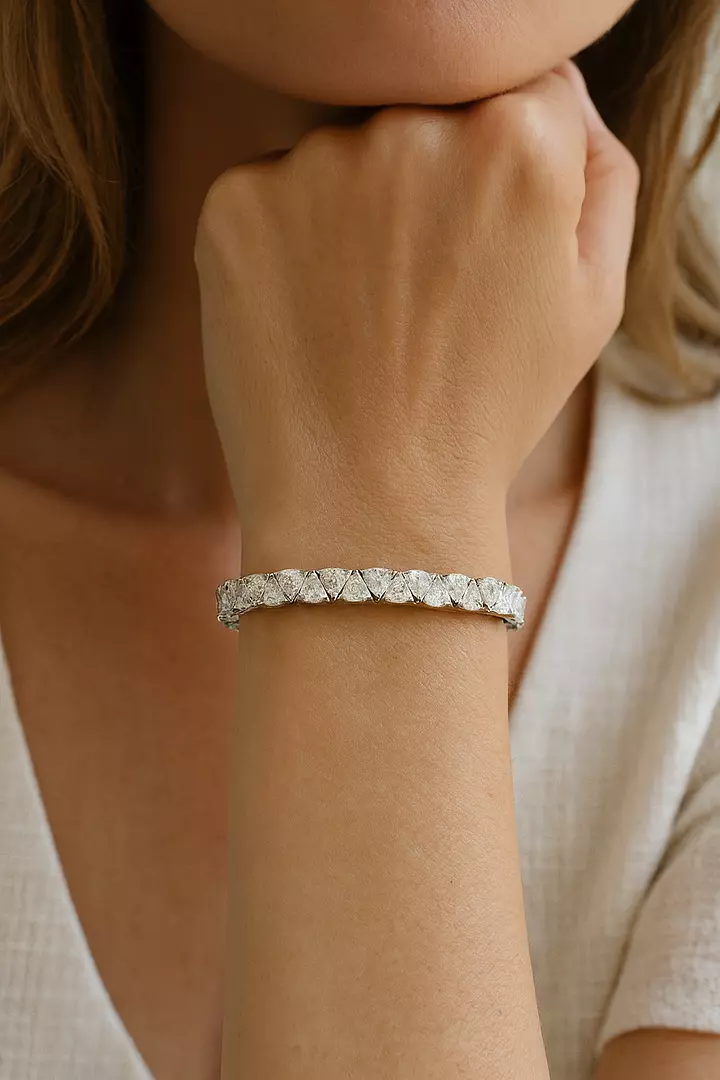 Double Trillion Eco Diamonds Tennis Bracelet