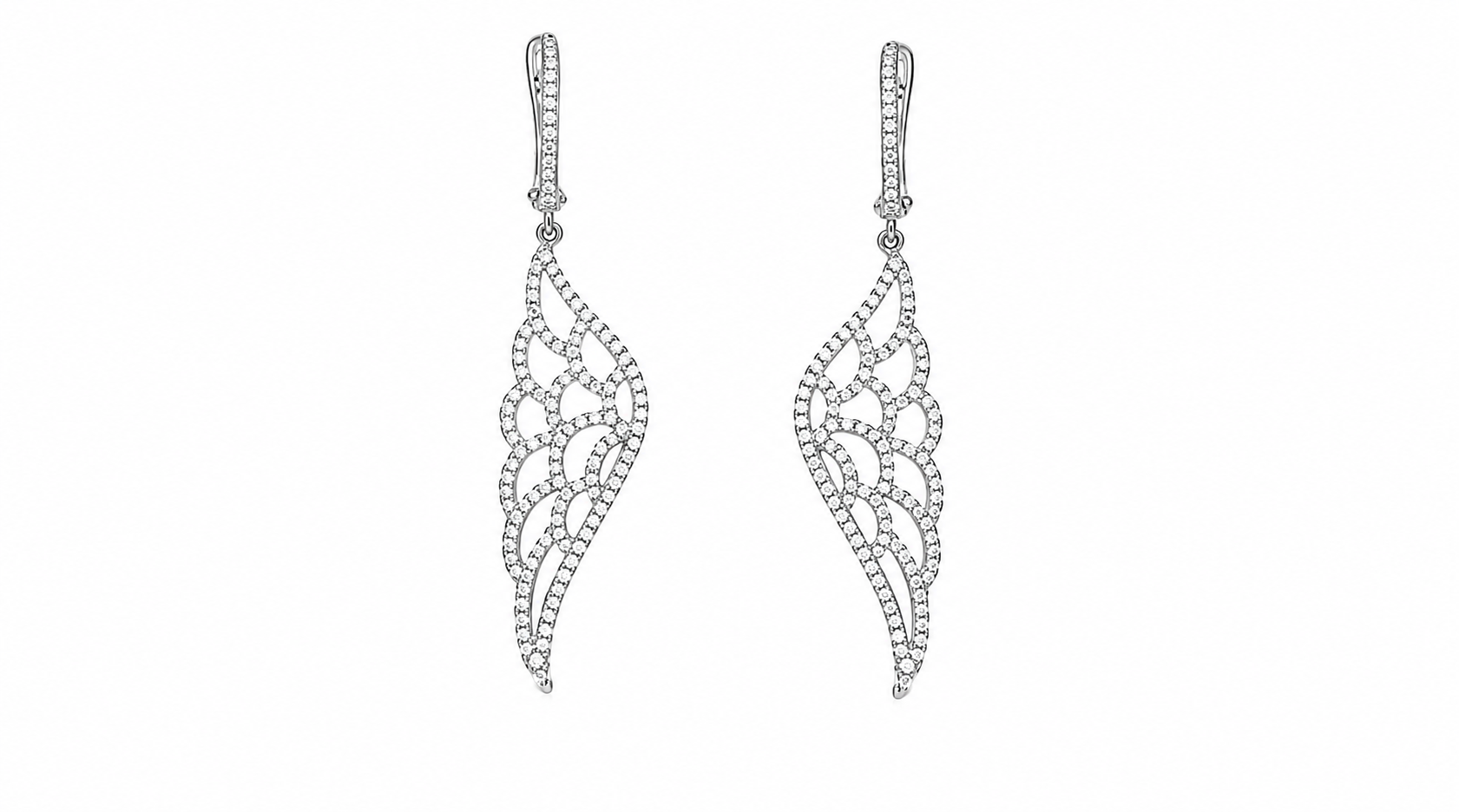 Angel Wings Drop Earrings