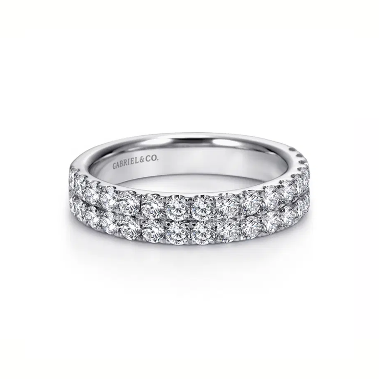 Diamond Stackable Ring with Beaded Bezels