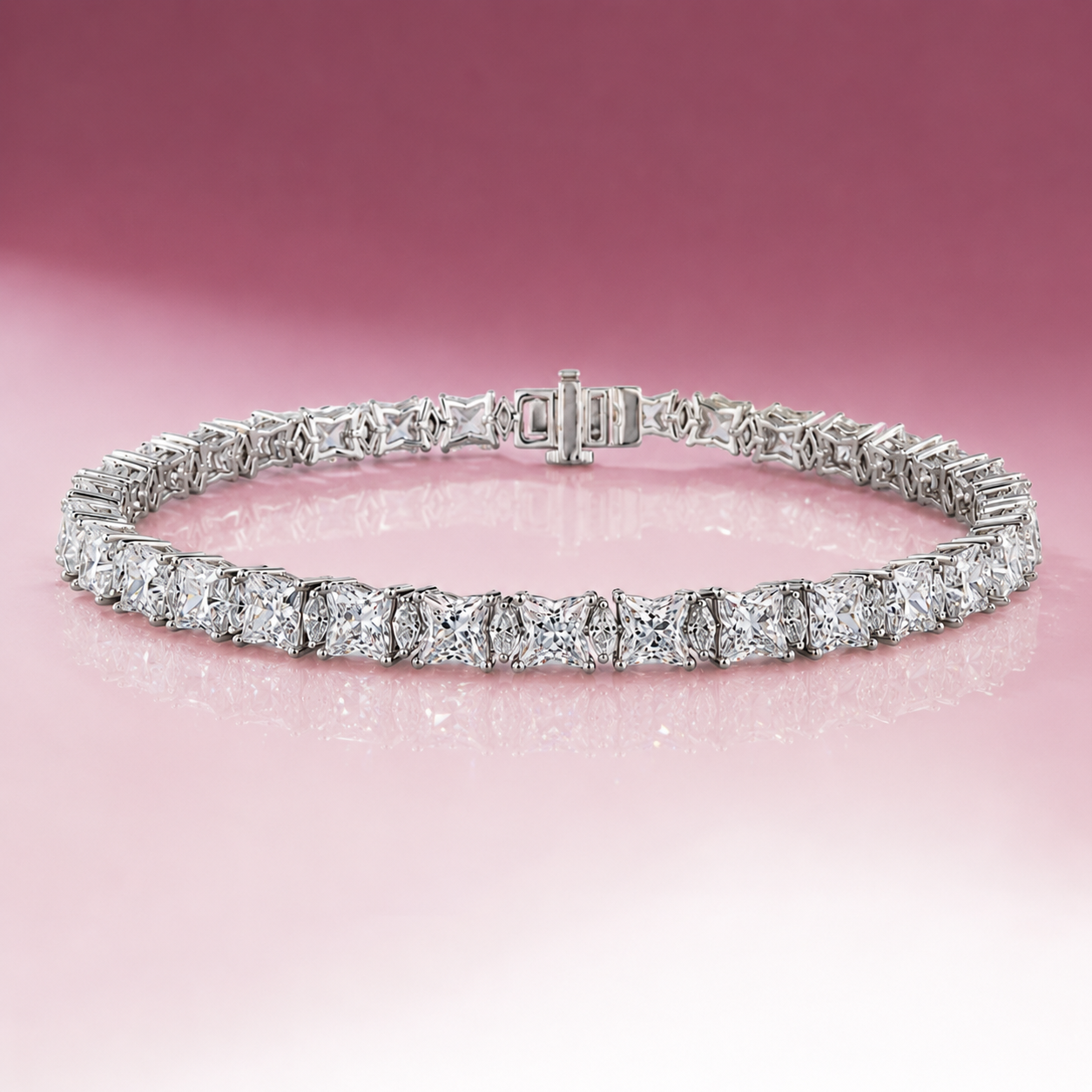 Fancy Marquise Lily Eco Diamonds Bracelet