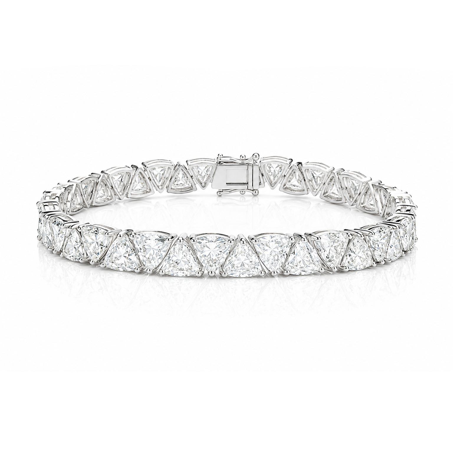 Double Trillion Eco Diamonds Tennis Bracelet