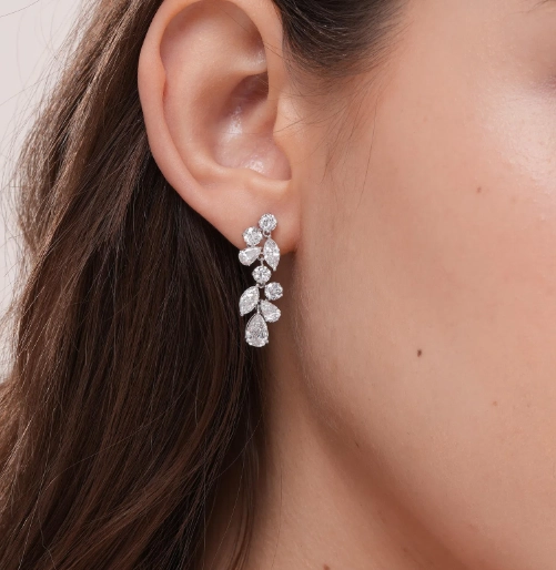 Dolce Vita Pear and Marquise Diamond Vine Earrings