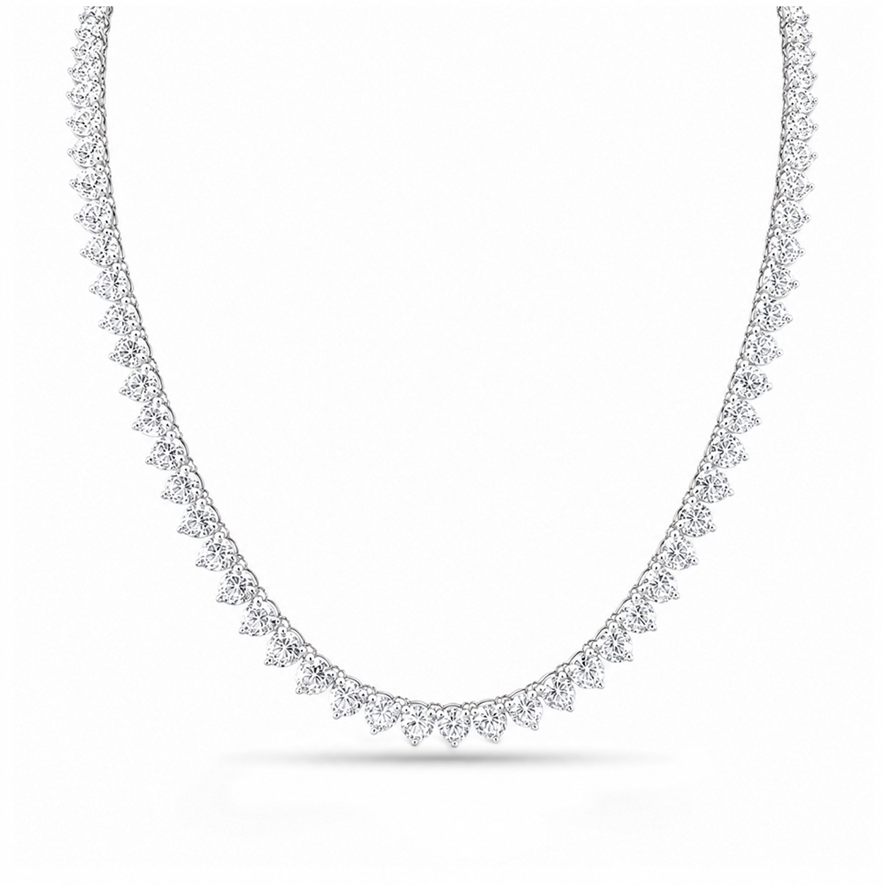 14 carats Classic Straight Line Eco Diamonds Tennis Necklace