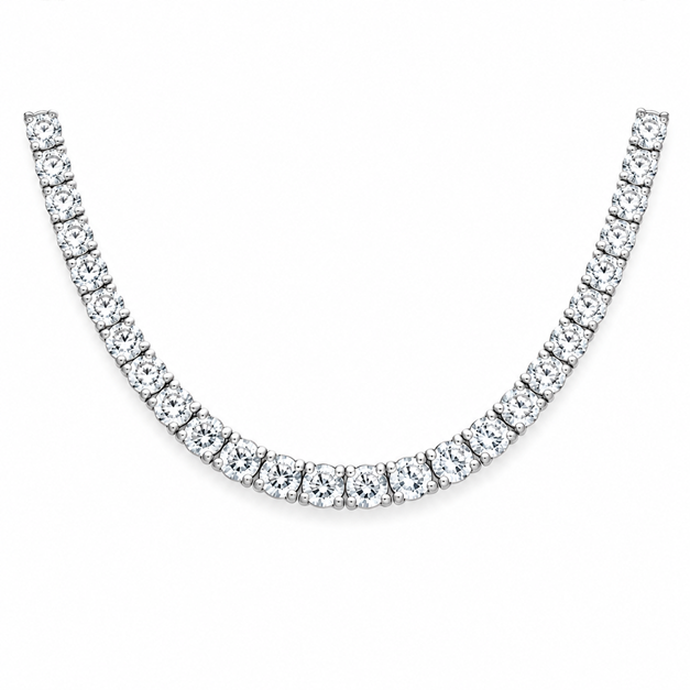 Straight Line Eco Diamonds Tennis Necklace 18 carats