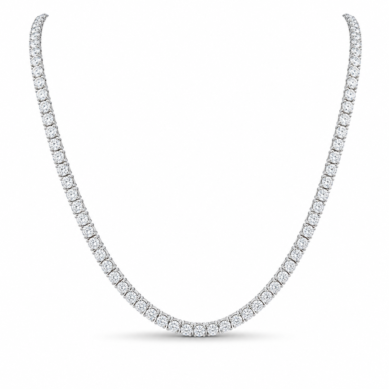 15 carats Straight Line Eco Diamonds Tennis Necklace
