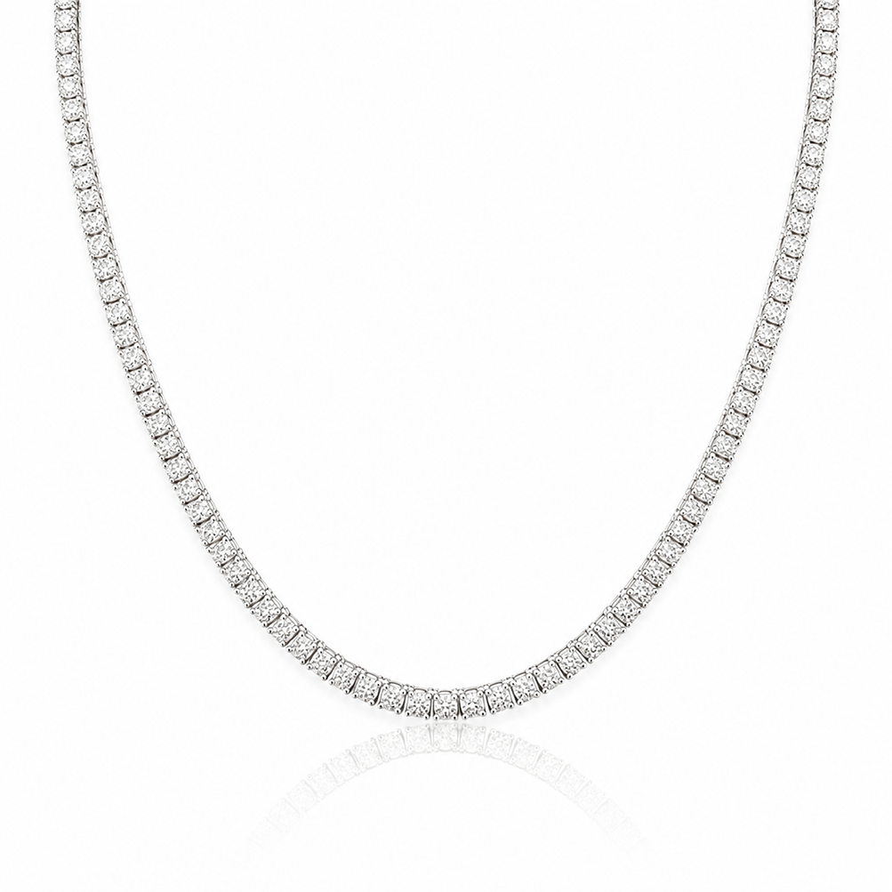 Straight Line Eco Diamonds Tennis Necklace 10 carats