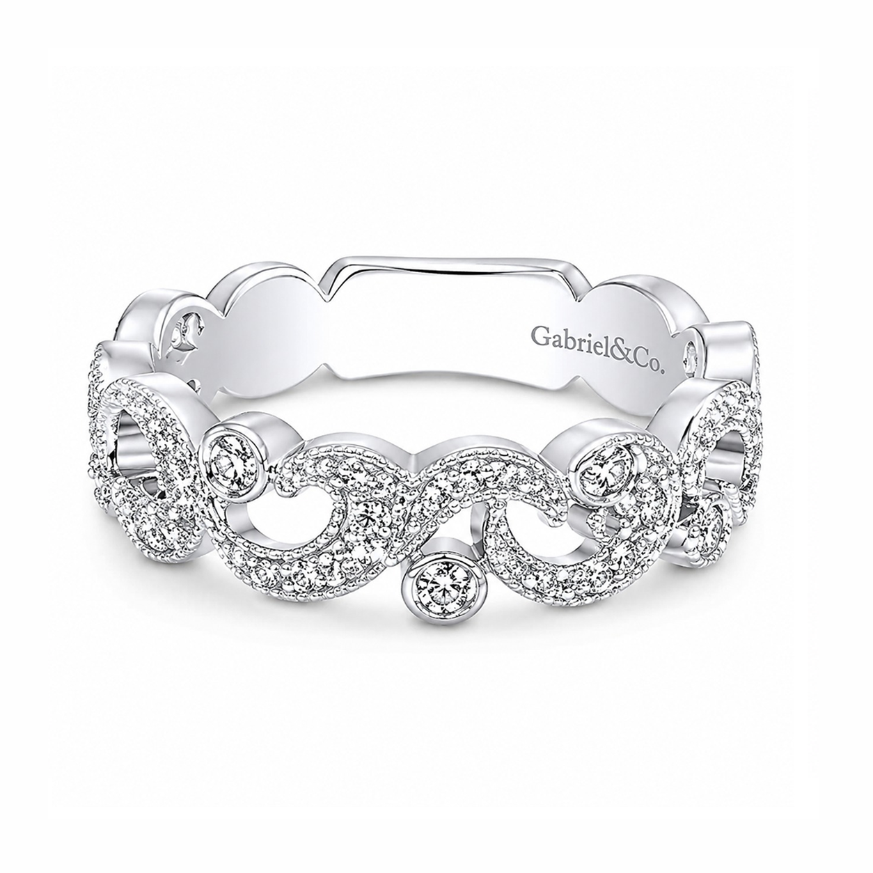 Pave Filigree Diamond Band