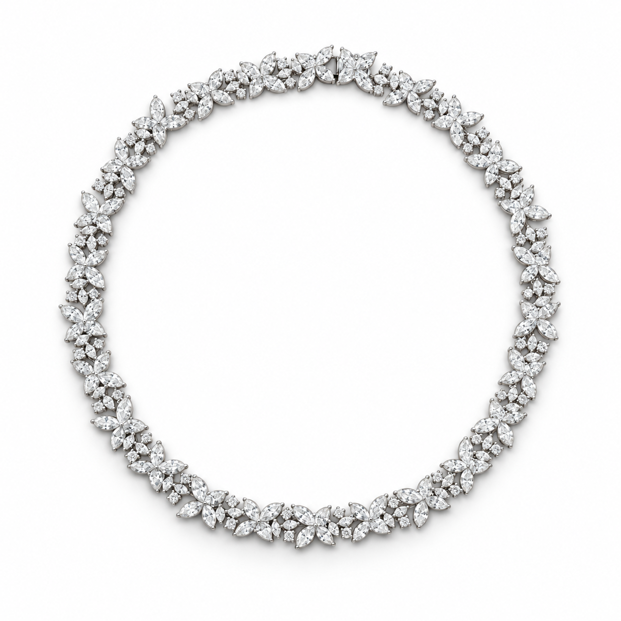 Jardin Diamond Floral Necklace
