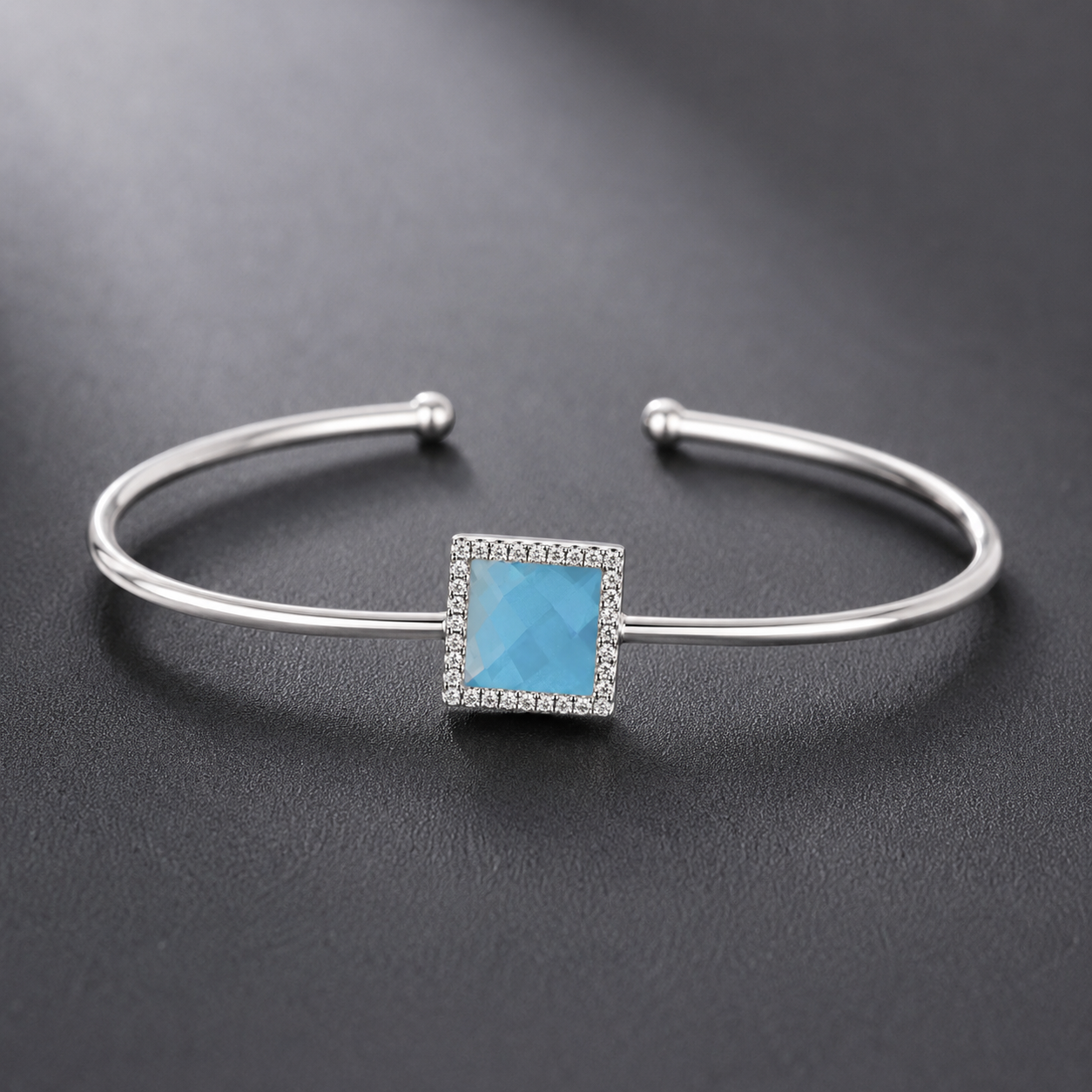 St Barth Turquoise and Diamonds Bangle