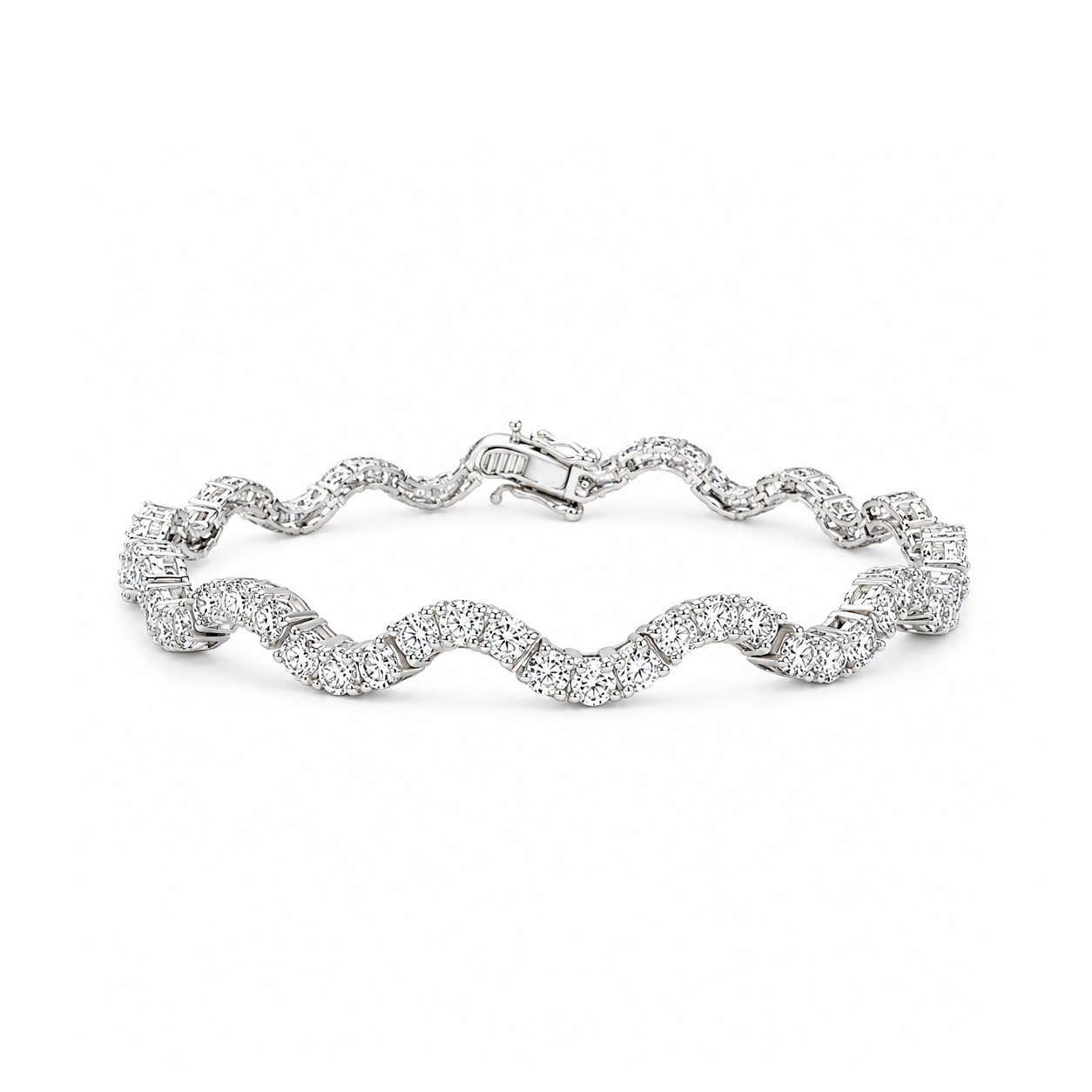 Waves Eco Diamond Tennis Bracelet