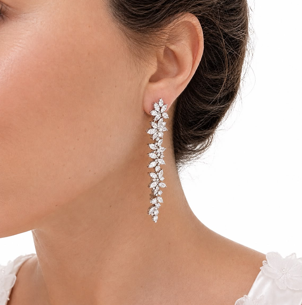 Jardin de Paris Floral Marquise Eco Diamonds Earrings