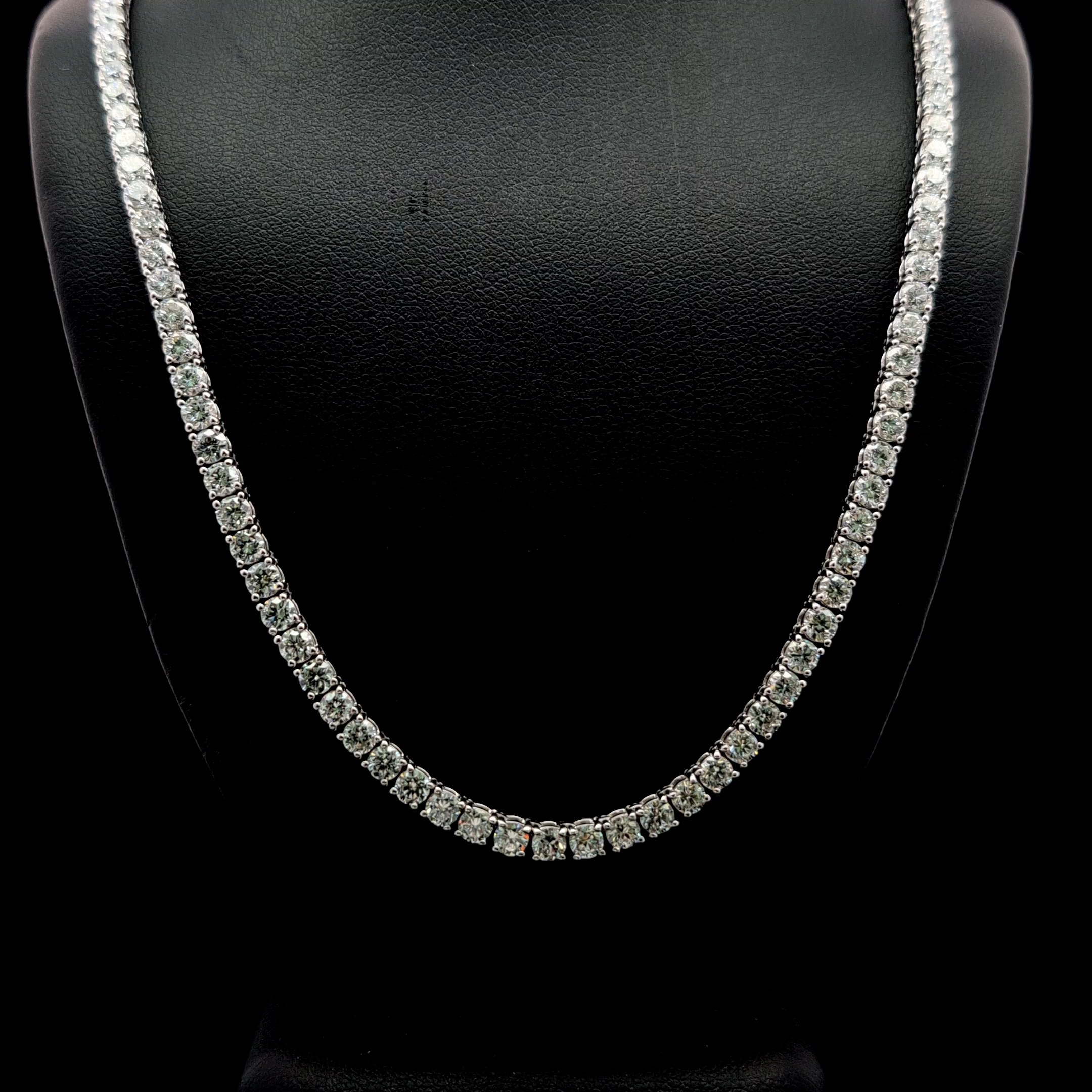 15 carats Straight Line Eco Diamonds Tennis Necklace