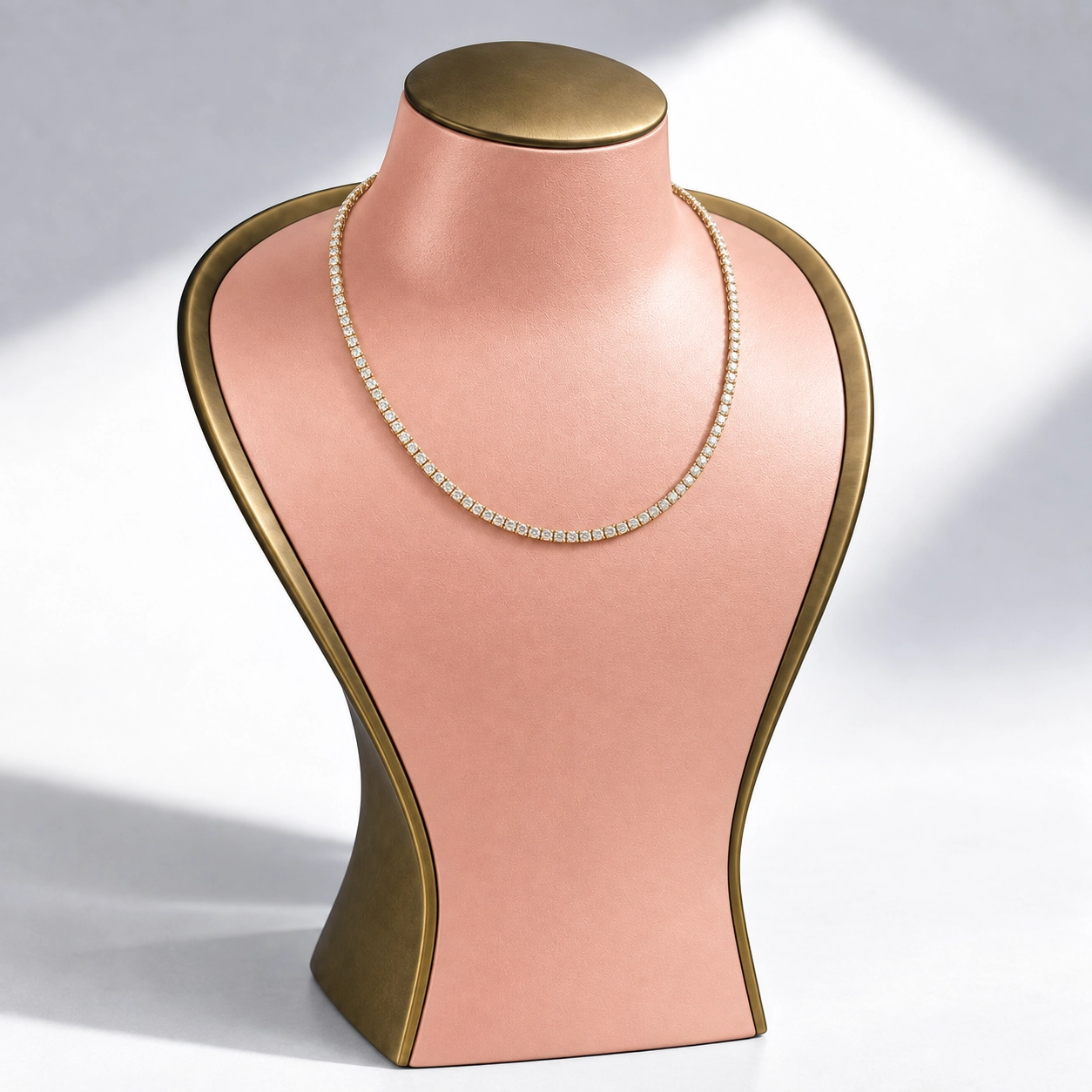 Nikita Straight Line Eco Diamonds Tennis Necklace YELLOW GOLD 7 carats
