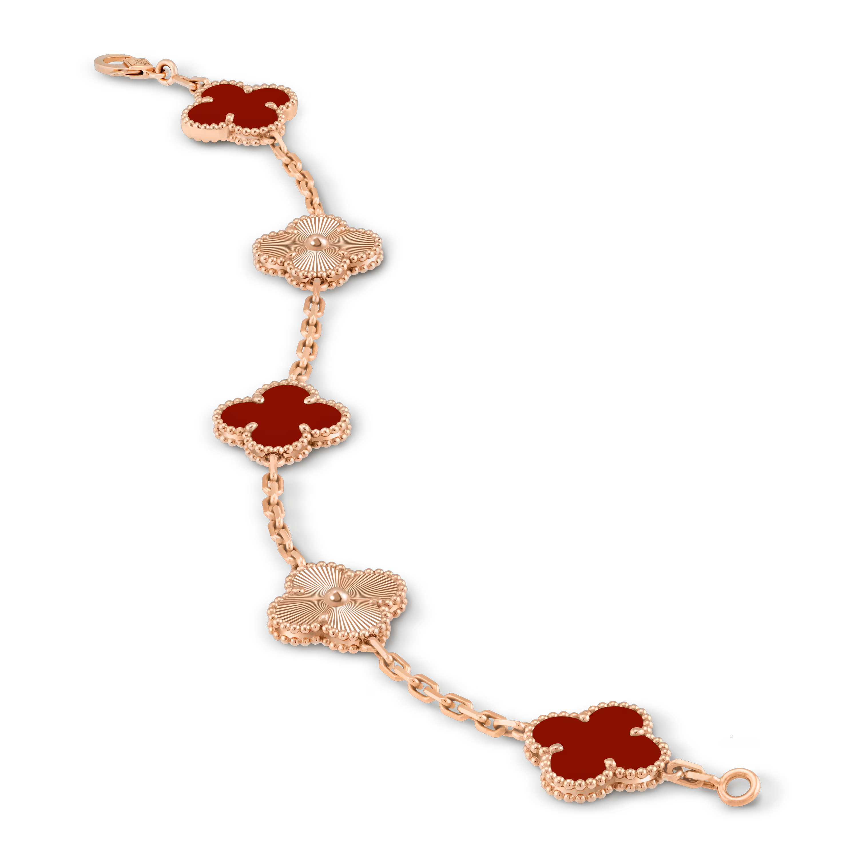 Van Cleef and Arpel Red Alhambra Bracelet