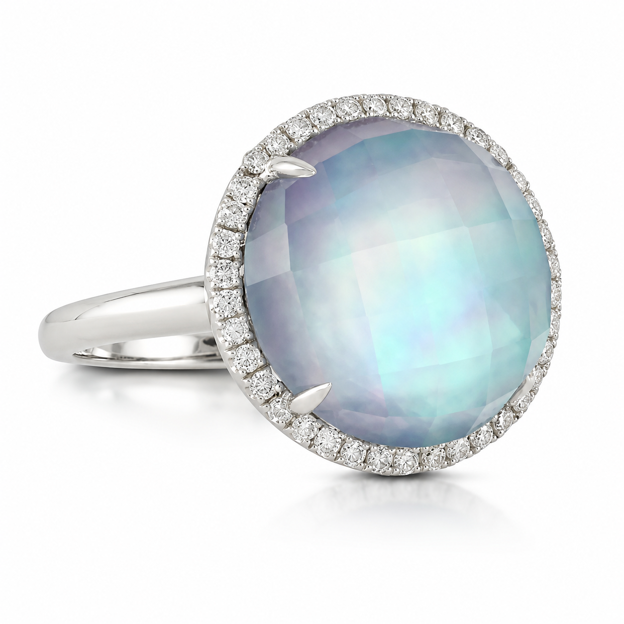Doves Ivory Sky Diamond Cocktail Ring