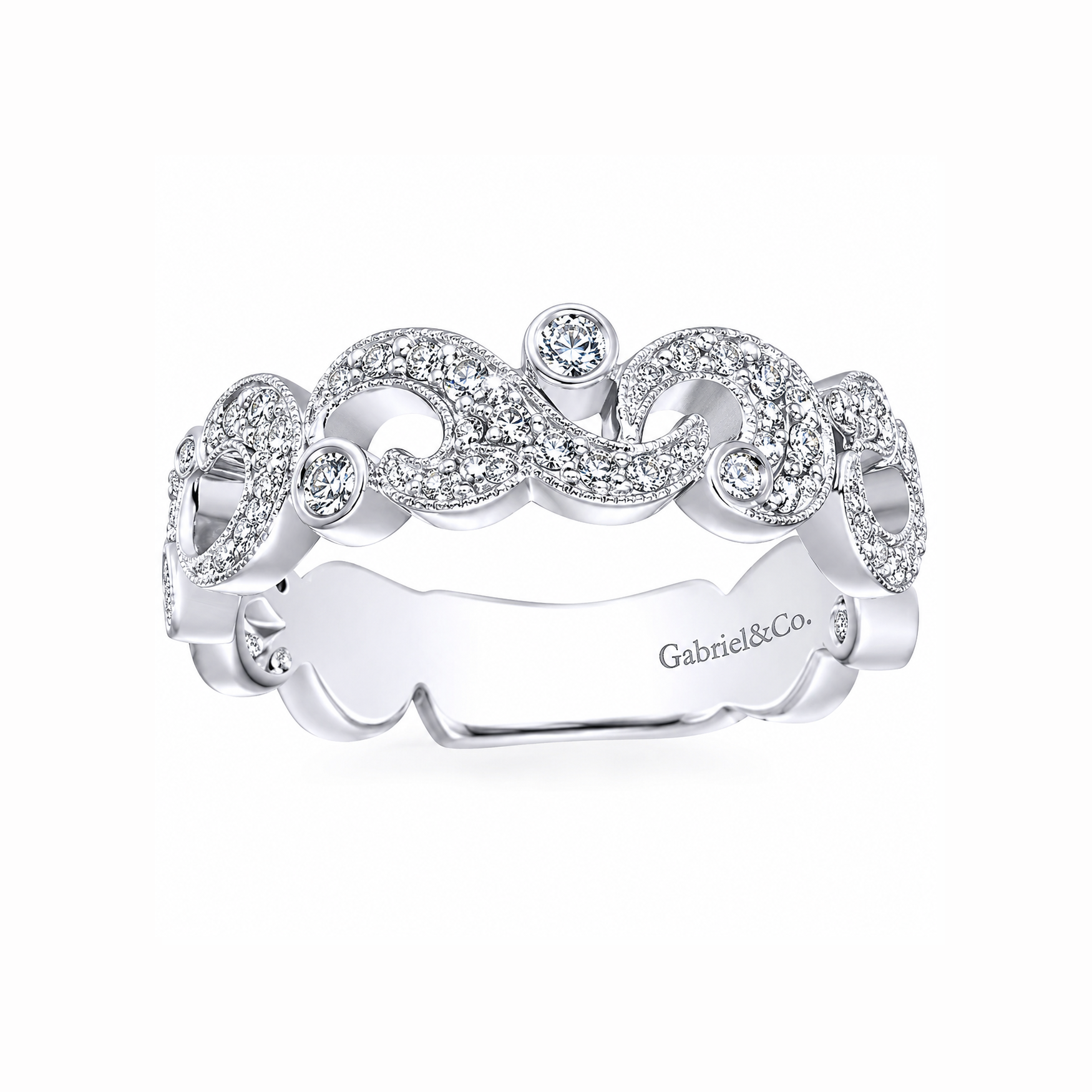 Pave Filigree Diamond Band