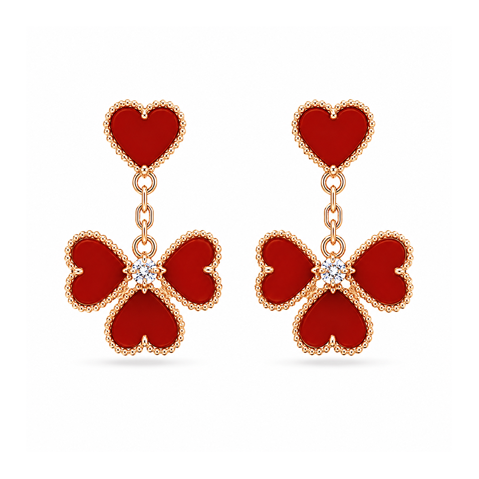 Van Cleef Sweet Alhambra Effeuillage Drop Earrings