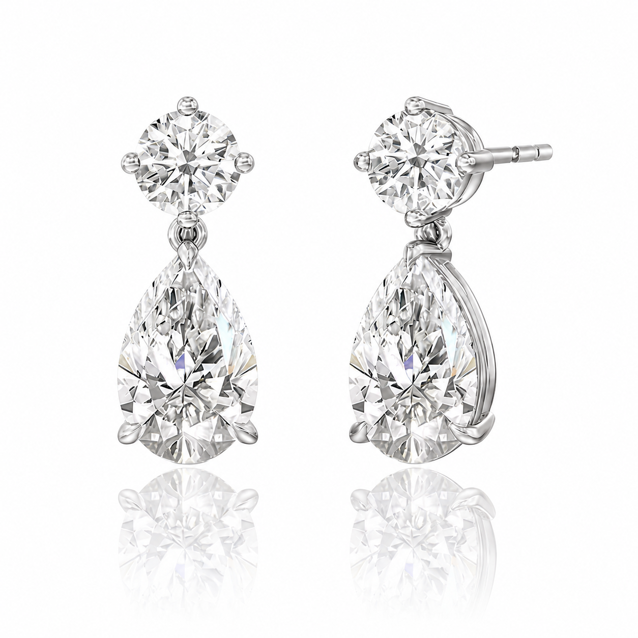Tudor Classic Diamond Teardrop Earrings