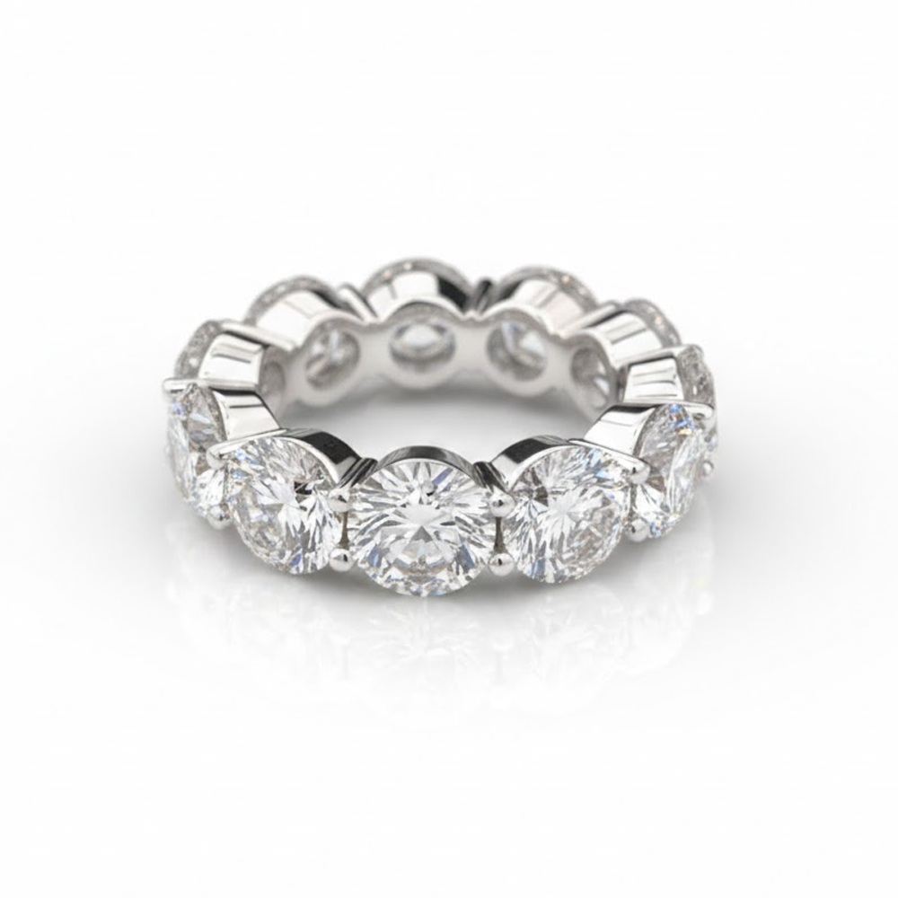 Round Eco Diamonds Eternity Ring