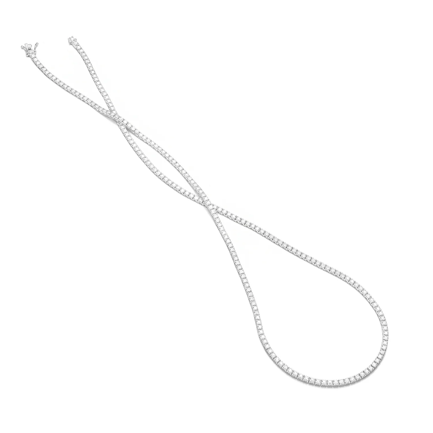 Straight Line Eco Diamonds Tennis Necklace 7 carats