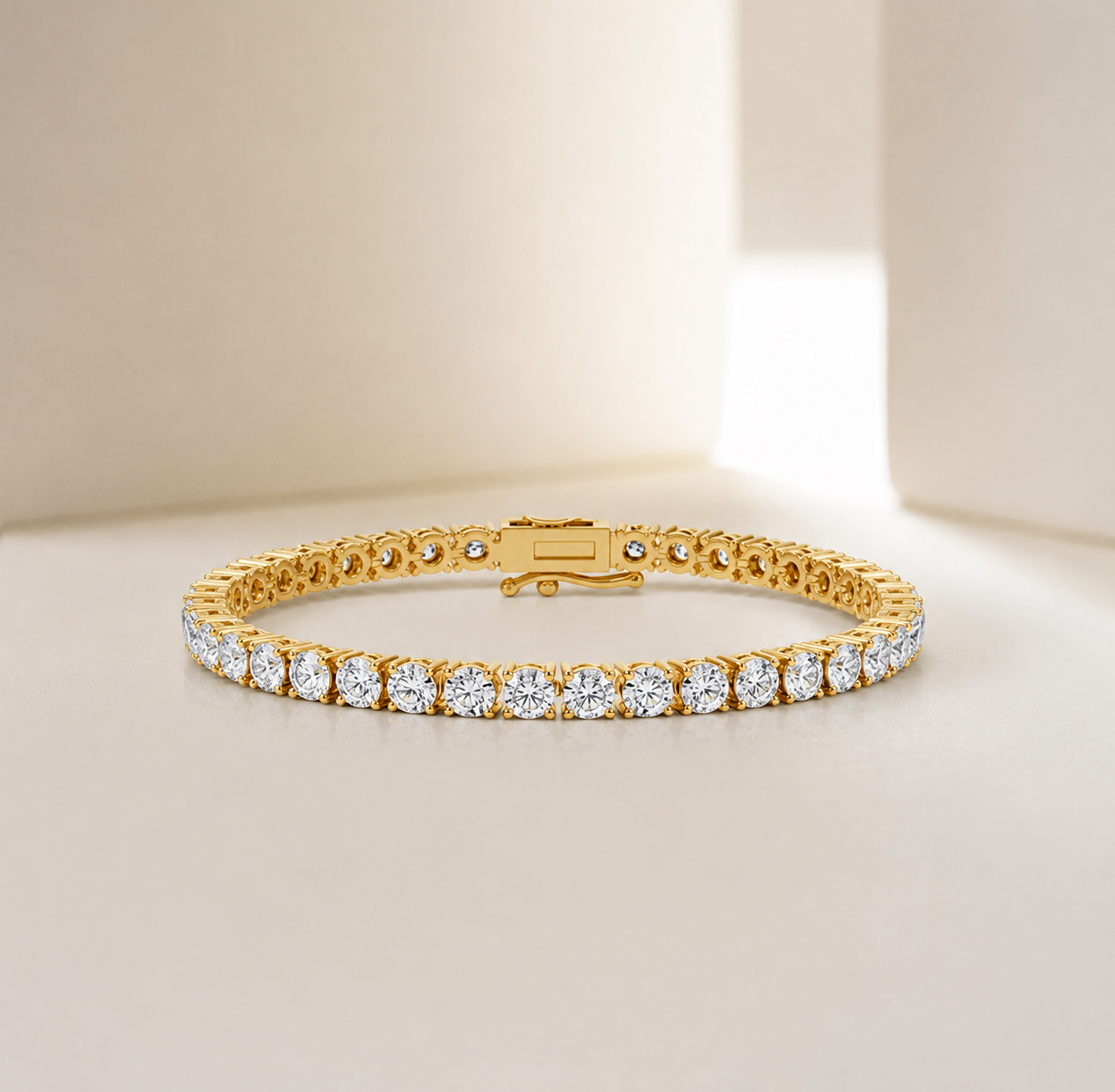 Golden Athena Classic Eco Diamonds Tennis Bracelet