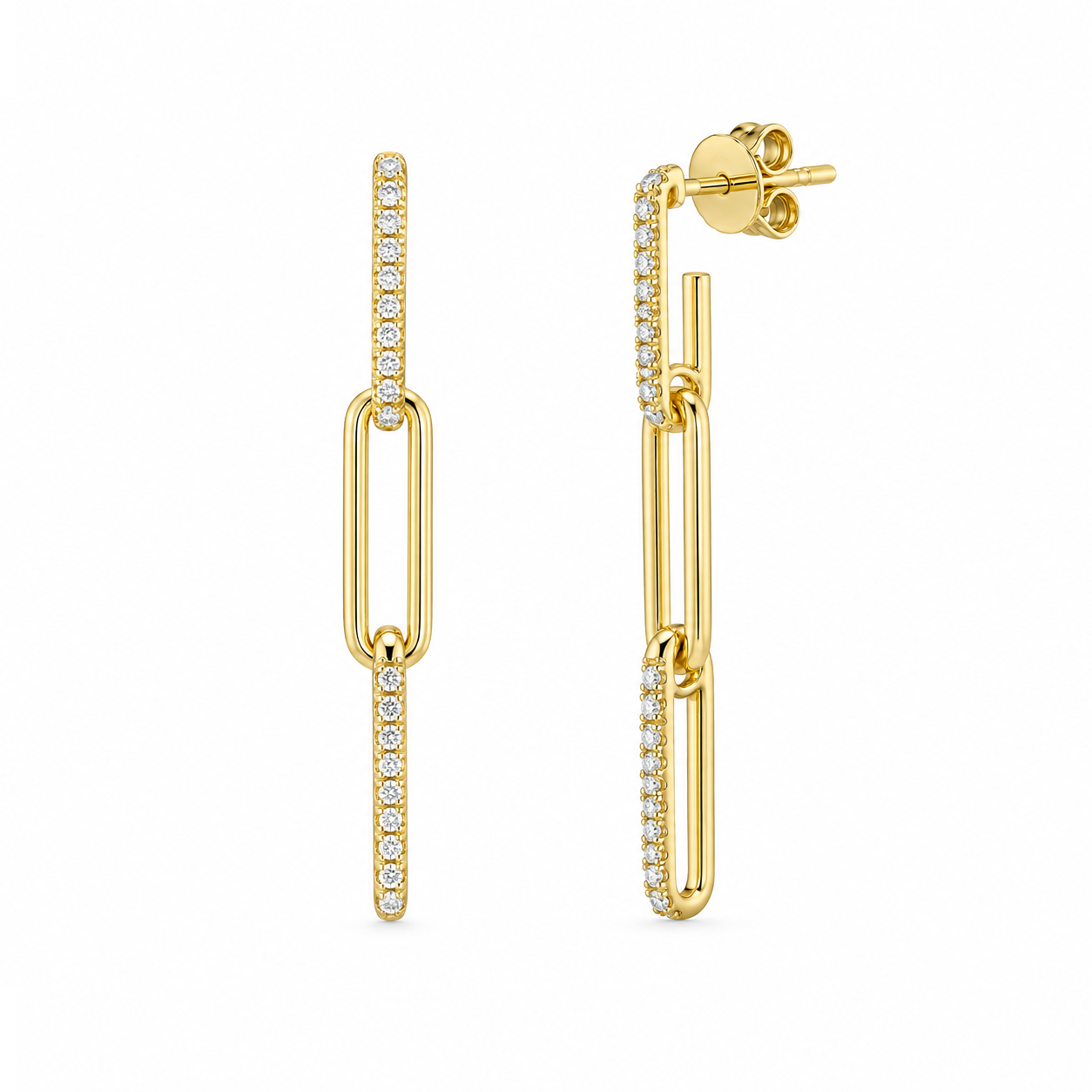 Paper Clip Drop Earrings