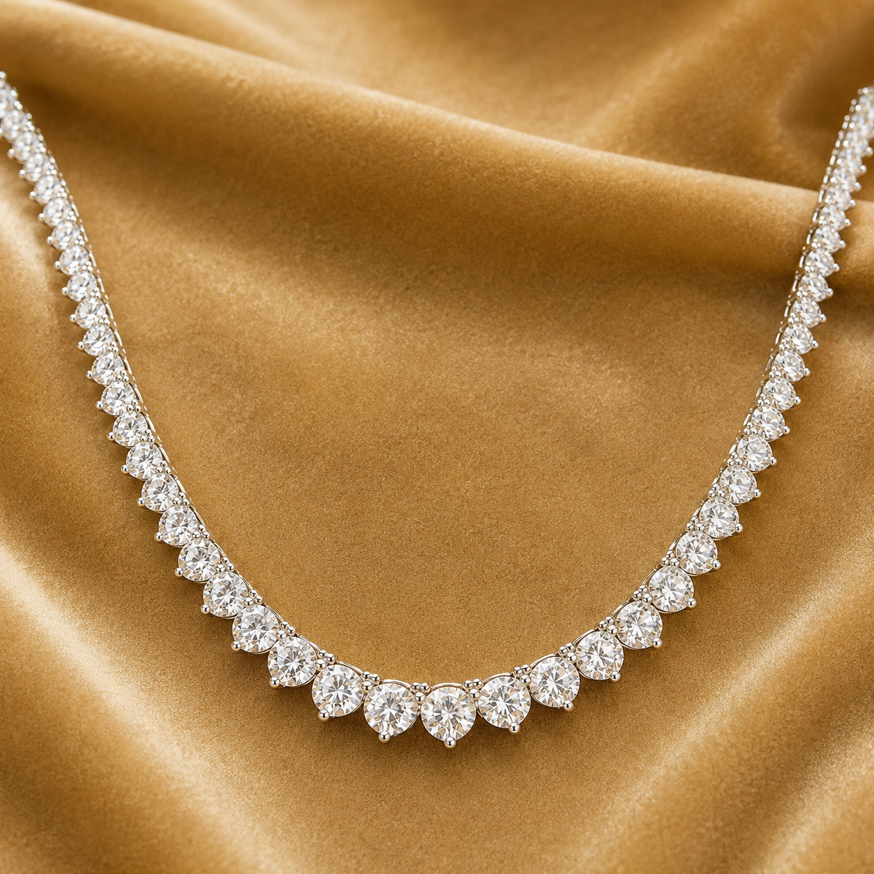 13 carats Grand Riviera Eco Diamonds Tennis Necklace