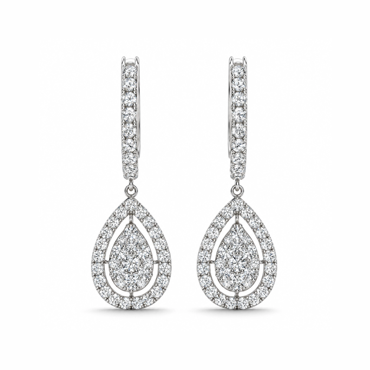 Fancy Drop Diamond Earrings